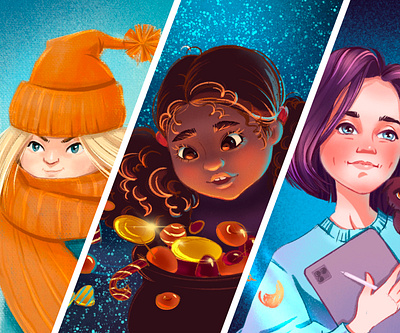 Girls book illustration character development childrens illustration fabulous girls graphic design illustration photoshop procreate woman women