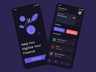 Finance App designmobile finance financemobileapp ui uidesign uiux userinterface