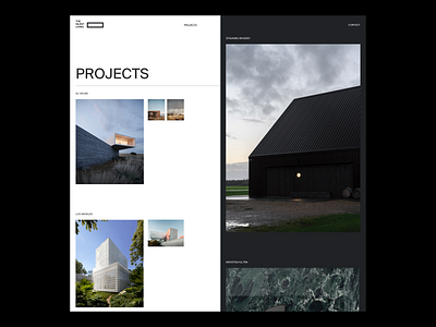 Split/Light architecture dark design exploration grid layout left light minimal overview project right ui ux webdesign