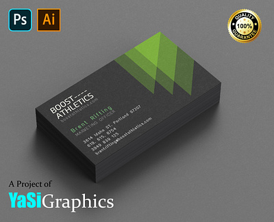 Business Card Design of YaSi Graphics branding design illustration typography vector