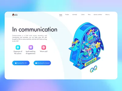 IM (instant messaging) web design 2.5d im (instant messaging) im web isometric illustrations ui web