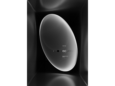 WWP°310 "Isolation" 3d abstract art black and white colors dark design filter forge generative glow graphic design illustration light mirror motion graphics