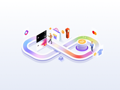 LVL x Mastercard app banking card crypto design ecommerce icon illustration isometric marketplace mastercard