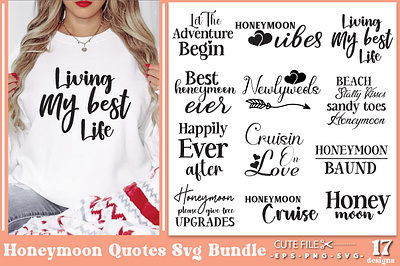 Honeymoon Quotes Svg Bundle 3d animation branding graphic design honeymoon quotes svg bundle motion graphics