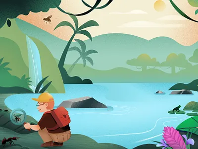 Jungle of Ecuador adobe illustrator adobe photoshop amsterdam branding design ecuador editorial genentech illustration immunology discovery jungle nature