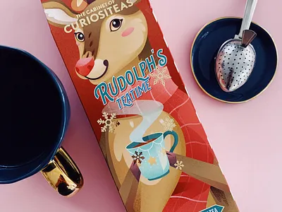 Rudolph's Teatime adobe illustrator adobe photoshop branding design illustration nice illustration packaging rotterdam rudolph rudolph the rednose raindeer tea