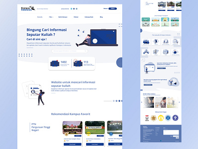 re-design Website Kampus Indonesia Landing Page campus design idea indonesia inpiration landing page minimal typography ui ui ux designer ux website