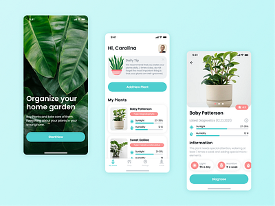 Home Garden App figma garden app home garden app ios app design mobile app design plant app plant organizer app plant reminder plant trecker uxui design