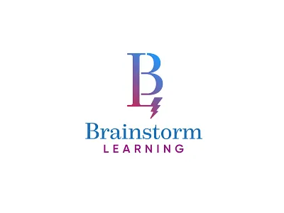 Logo design for Brainstorm Learning brainstorm design gradient logo monogram
