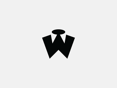 w suit black branding clean clothing design garment icon logo negative space outfit sharp simple suit w wardrobe