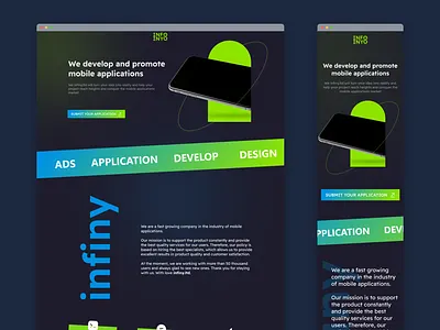 Infiny web studio website app clean dev develope landing studio ui web website webstudio