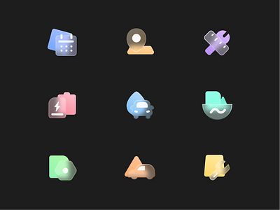 Glassmorphism Icons glassmorphism icons