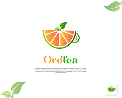 Orange Tea Logo Design 3d animation branding design graphic design icon illustration logo motion graphics orange tea typography ui