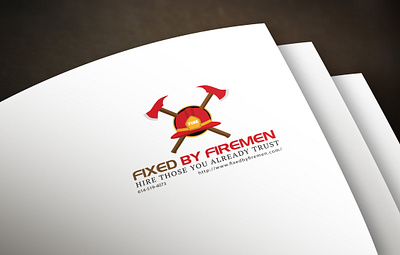 Fixed by Firemen logo design badge branding design graphic design illustration logo logo design ui ux vector