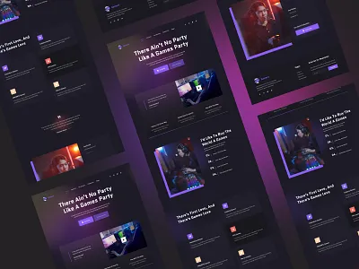 Gament - Video Game & eSport Landing Page illustrator
