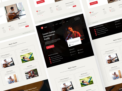 Toney - Music School & Musicians Landing Page illustrator
