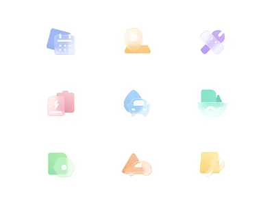 Glassmorphism Icons glassmorphism icons ui