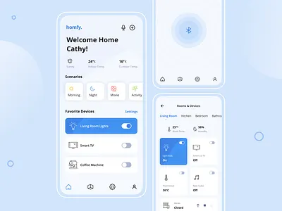 Homfy Conceptual App Design app design application mobile app smart app smart device smart home ui ux