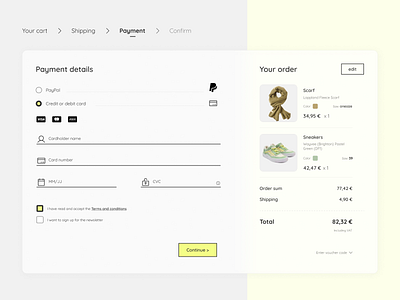 DailyUI - E-commerce / Checkout checkout daily ui dailyui desktop checkout e commerce ui