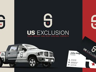 US Exclusion (unused concept) branding design icon illustration logo typography vector
