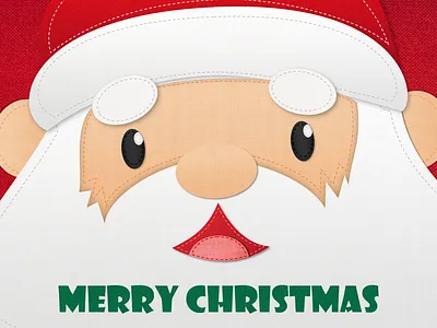 Santa Claus - Stitch Embroidery Effect 2d christmas graphic design illustration powerpoint santa claus stitch embroidery effect