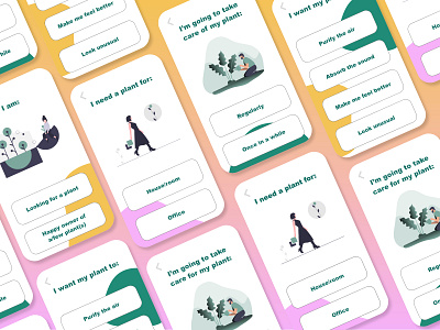 Mobile Plant App - Survey app application mobile mobile app mobile page nature plant plant app survey ui ux uxui