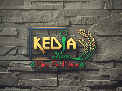 Kedia rice logo design badge branding design graphic design illustration logo logo design ui ux vector