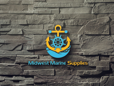 Midweest marine supplies badge branding design graphic design illustration logo logo design ui ux vector