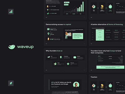 Investor Deck example business presentation dark theme finance fintech fund investments investor deck keynote presentation pitch deck powerpoint presentation design