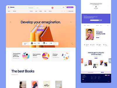 Bookshop book books bookshop colors concept creative design e commerce ecommerce hero homepage jakubowski pastels poland shopify store ui ux web webdesign