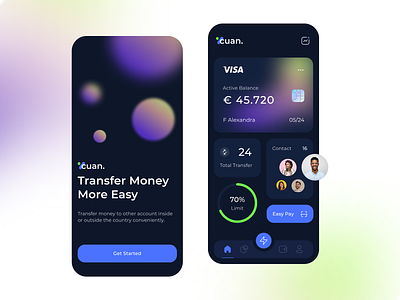 Fintech iOs App Exploration app dark fintech fireart fireart studio gradients ios mobile ui ux