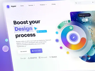 Hero section - Hyper design kit design header hero ui ux web design