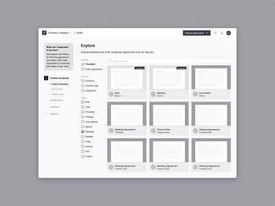 Murmur — Working agreements tool wireframes agreements clean design digital product explorations greyscale hi fi lo fi minimal murmur prototype ui user experience ux wfs wireframe wireframes wireframing z1 z1 digital studio