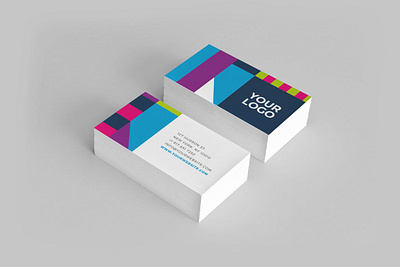 Cool Colorful Stationery brand stationery branding business card clean colorful cool corporate corporate identity creative identity letterhead logo design minimal mockup modern pattern print simple stationery visual identity