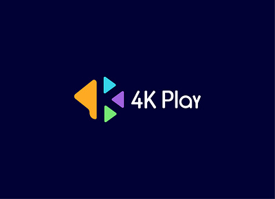 4K Play Logo 2022design 2022logo 2022trends 4klogo 4kplay logo logodeesign logodesign logos newlogo play logo