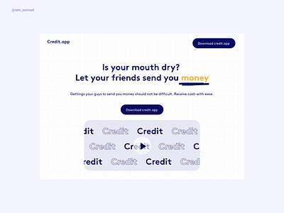 Credit.app branding design landing page ui ux