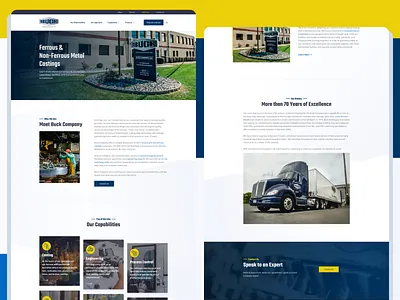 Buck Company - About Us about us branding clean design flat graphic design icon identity logo manufacturing ui ux website design website redesign