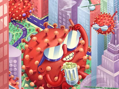 Summer in the city bookcover bookcoverillustration city cityscape commercialillustration cover coverart covid19 digitalart graphic design graphicartist illustration magazinecover newyorker pandemic popart popsurrealism skyscraper virus whimsical