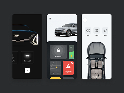 Automotive Control APP Art Direction Design 553 553dr app appdesign artdirection automotive carcontrol digital design e car ios ui uidesign ux uxdesign