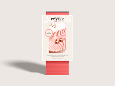 Advertising Display Stand Poster Mockup Free poster mockup
