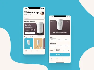 Сoffee to go app app coffee design ui ux сafe