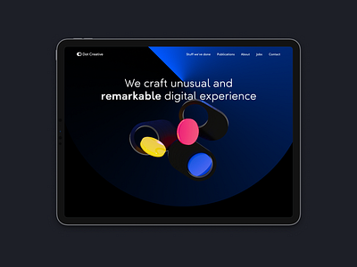 Dot website redesign dark landing page ui ux website