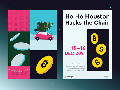 Bitcoin Hackathon Event bitcoin brand identity branding branding design event event branding graphic design hackathon houston identity illustration marketing