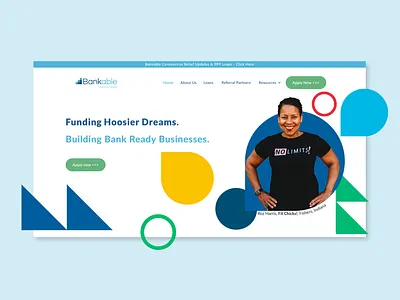 Bankable Website Homepage branding graphic design web design