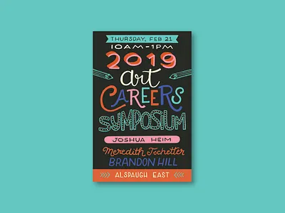 Art Careers Symposium Poster graphic design handlettering illustration