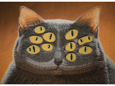 Iris I animals cat cat portrait cats collage eye eyes feline portrait