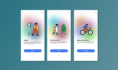 Onboarding app branding design graphic design illustration logo onboarding ui ux