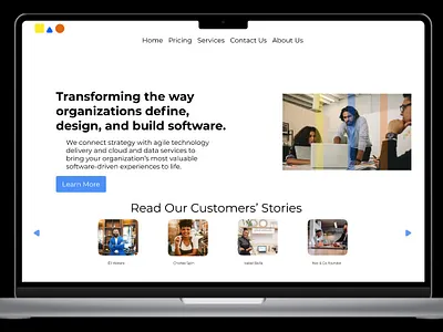 Design Agency Portfolio Landing Page branding icon logo typography ui ux