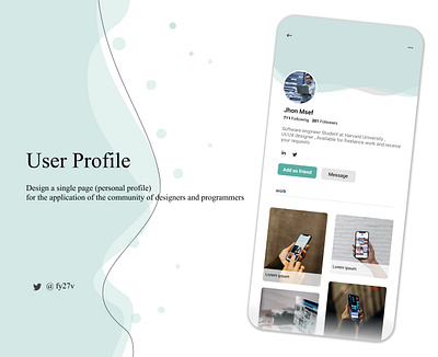 user profile 006 application design dailyui design ui uiux ux web design