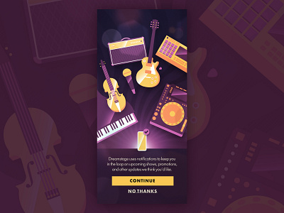 App notification illustration app branding illustration ios music